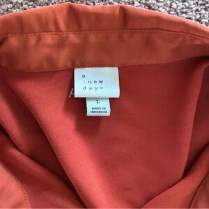 TARGET A New Day Vibrant Rust Terracotta Orange Blouse large